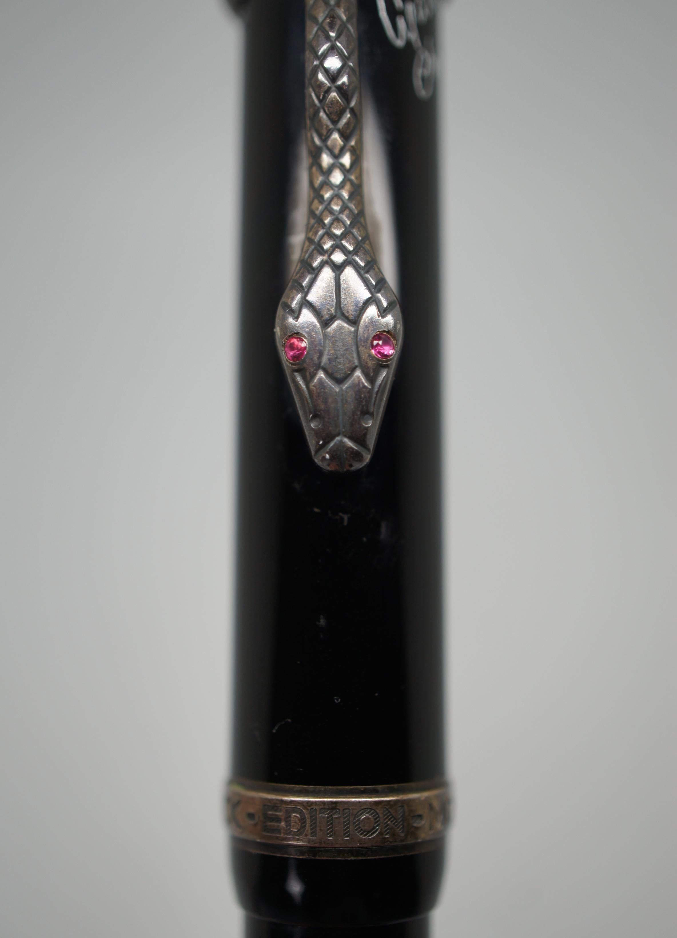 Montblanc Meisterstuck Ltd Sterling 925 Agatha Christie Ballpoint Snake Pen Box 1