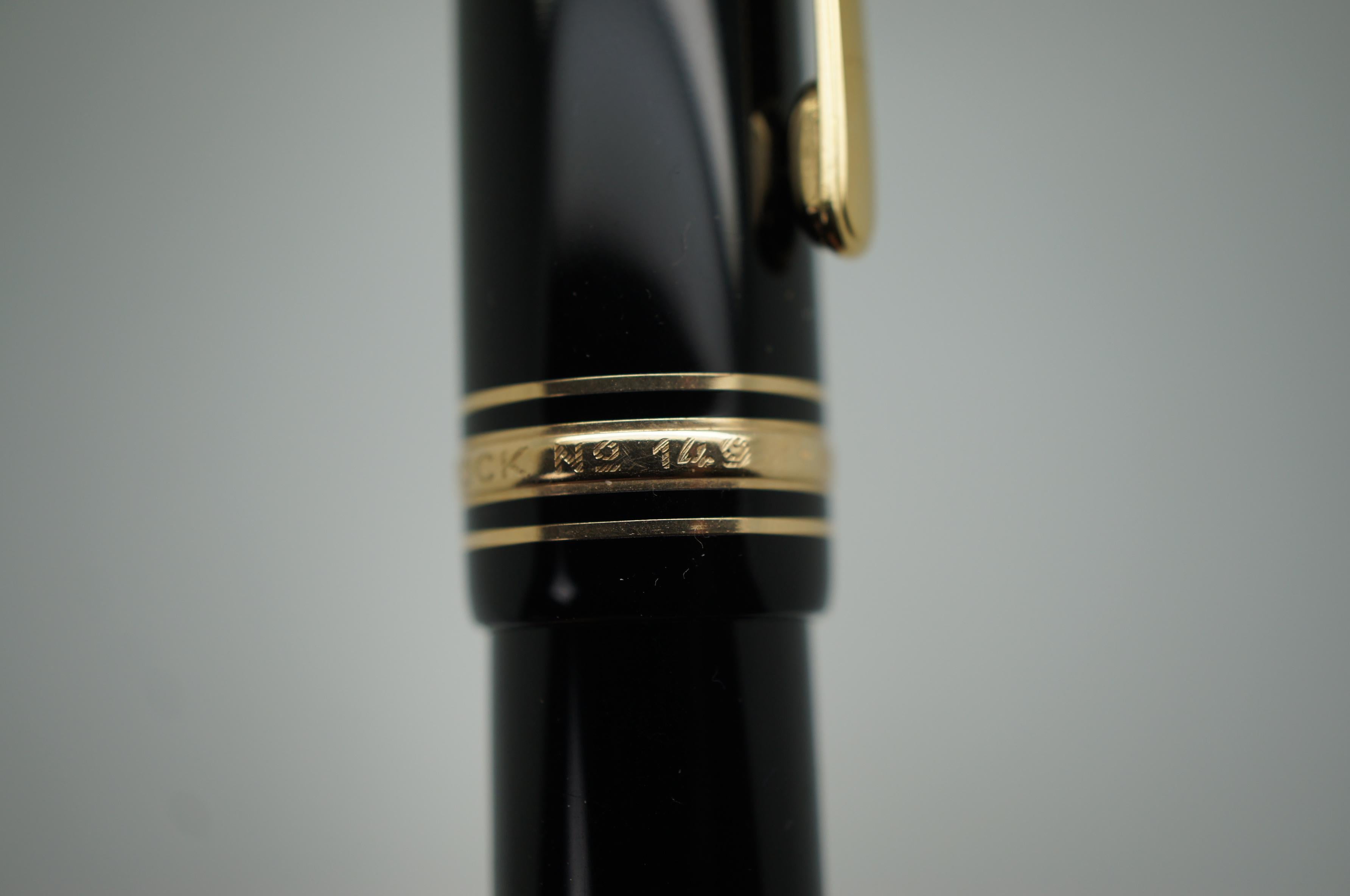 Montblanc Meisterstuck No 149 Black Fountain Pen & Box 14K Germany 5
