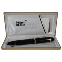 Vintage Montblanc Meisterstuck No 149 Black Fountain Pen & Box 14K Germany