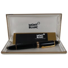 Used Montblanc Meisterstuck No 149 Black Fountain Pen & Box 14K Germany