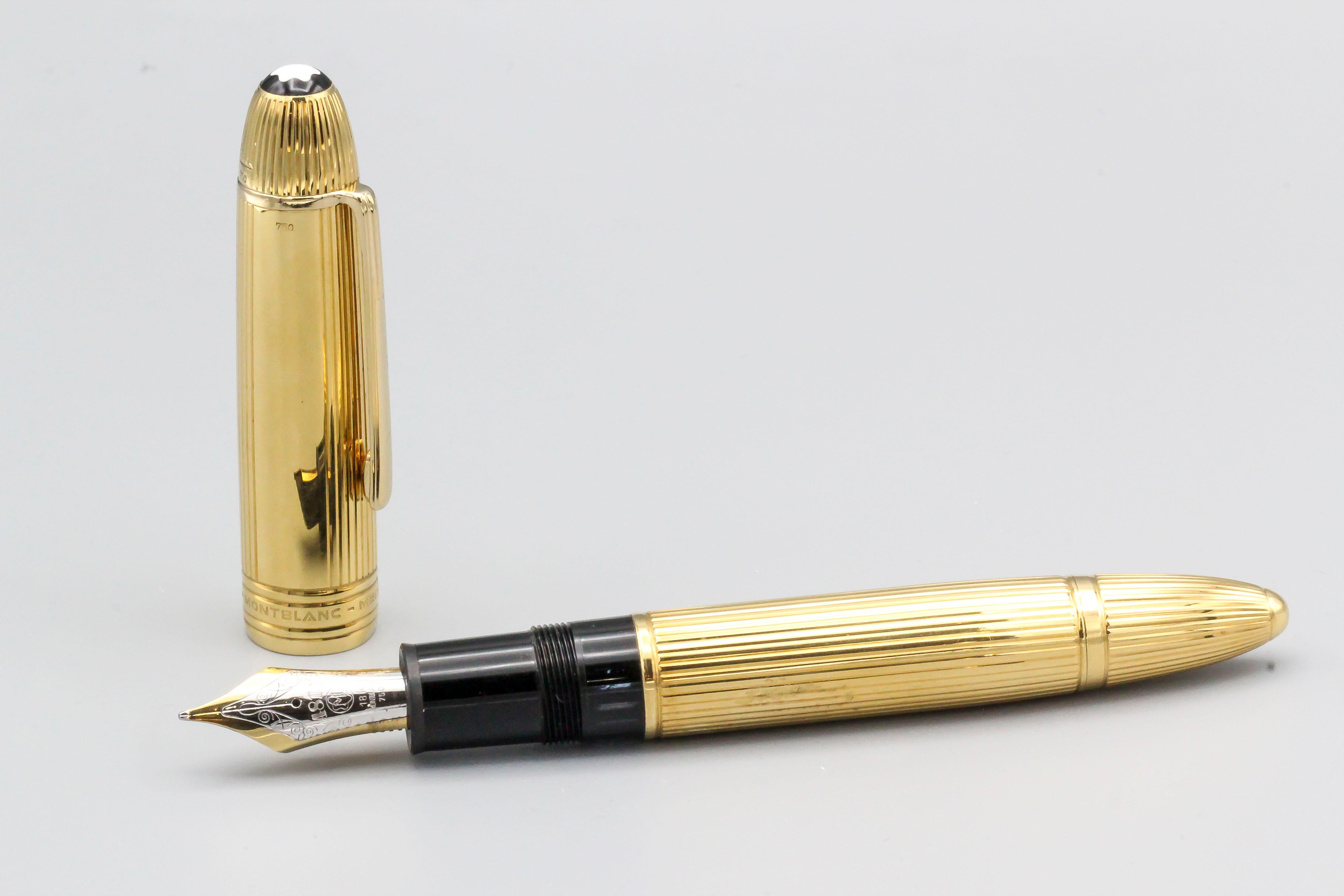 montblanc gold fountain pen