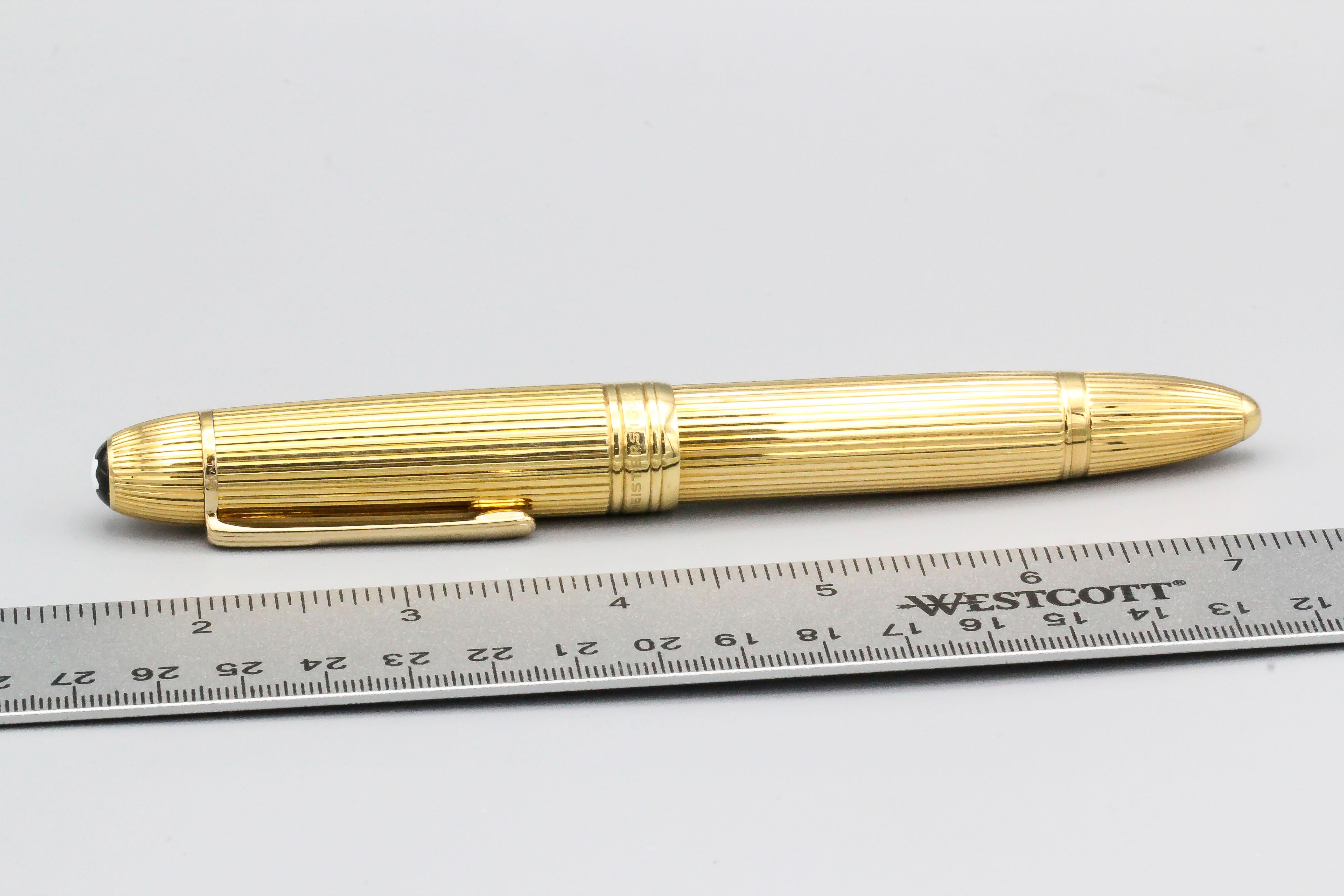 Montblanc Meisterstuck Solitaire 149 Large Gold Fountain Pen 1