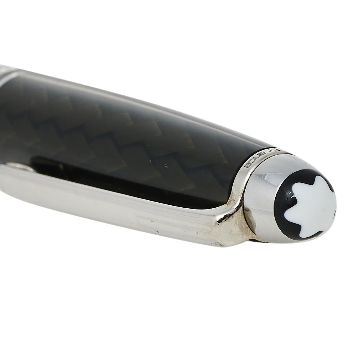 Gray Montblanc Meisterstück Solitaire Carbon Steel Classique Ballpoint Pen