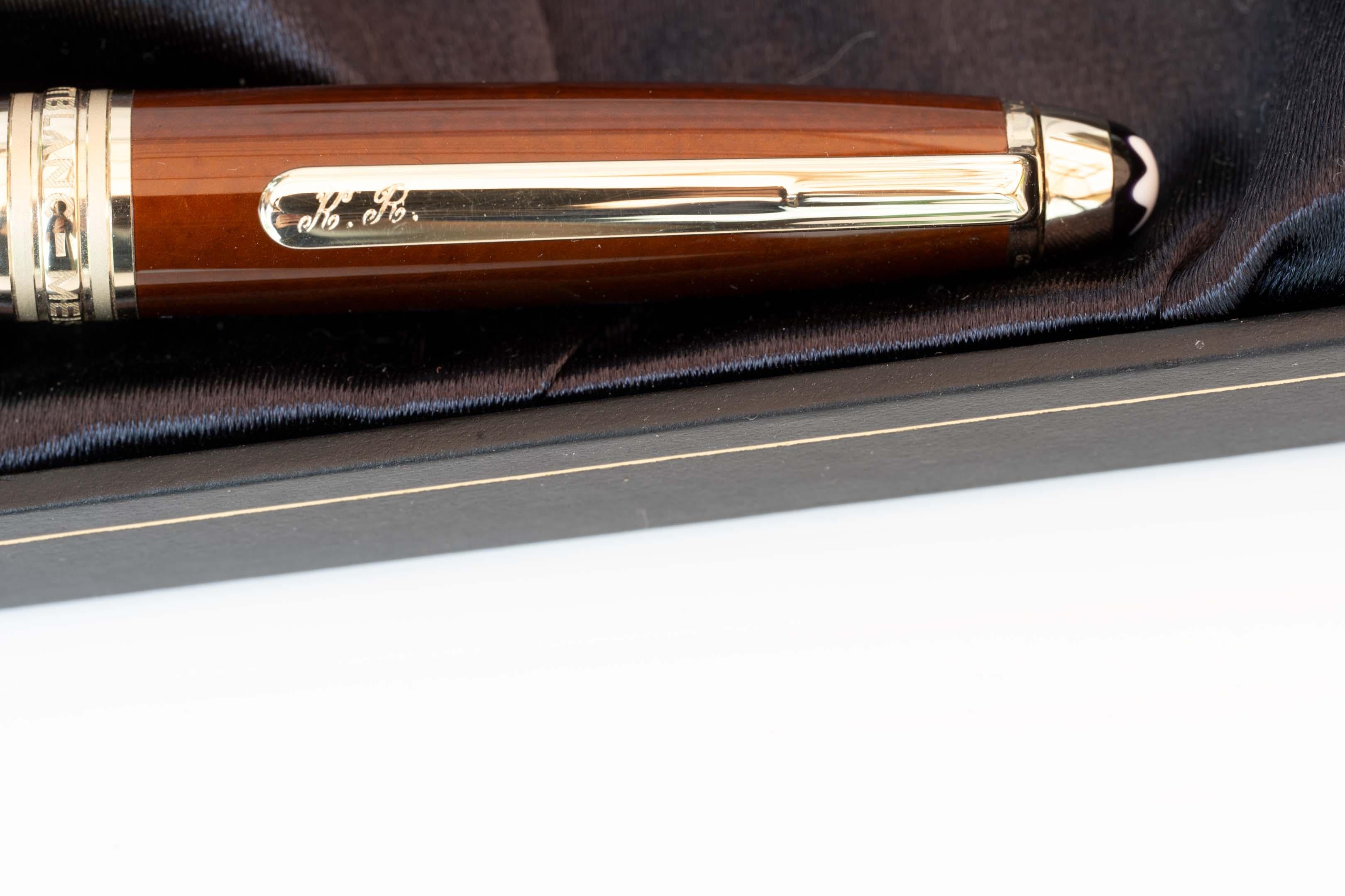 Montblanc Meisterstuck Solitaire Ceramic Lacquer Pen with original box For Sale 5