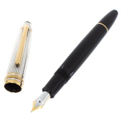 Used Montblanc Meisterstuck Solitaire Doue Black Resin Fountain Pen