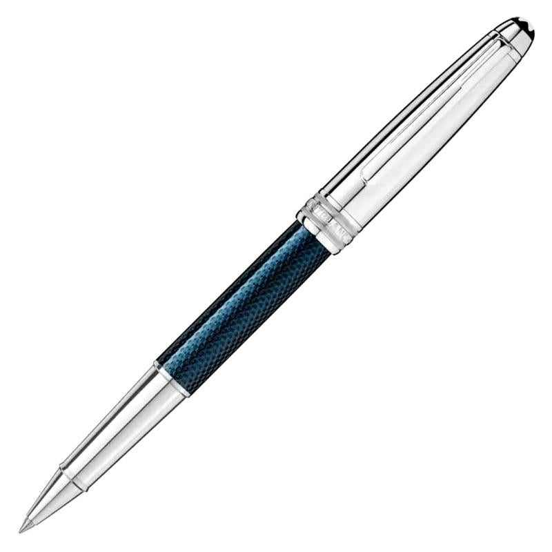 Montblanc Meisterstück Solitaire Doué Blue Hour Classique Rollerball Pen 112894 For Sale