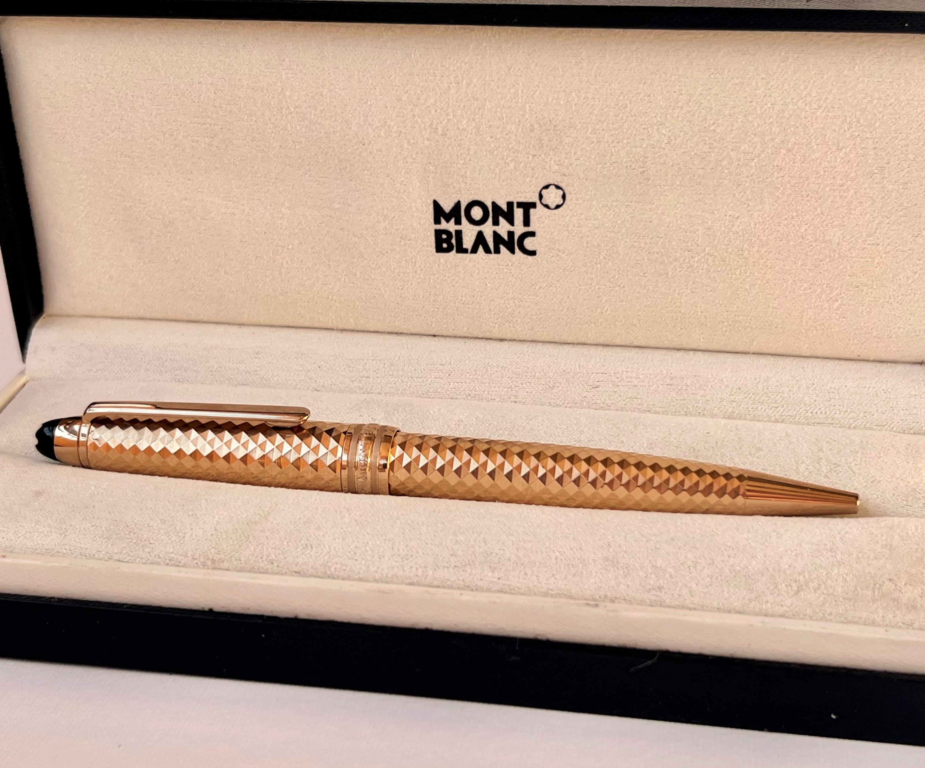 Montblanc Meisterstuck Solitaire Geometric Dimension Ballpoint Pen For Sale 11