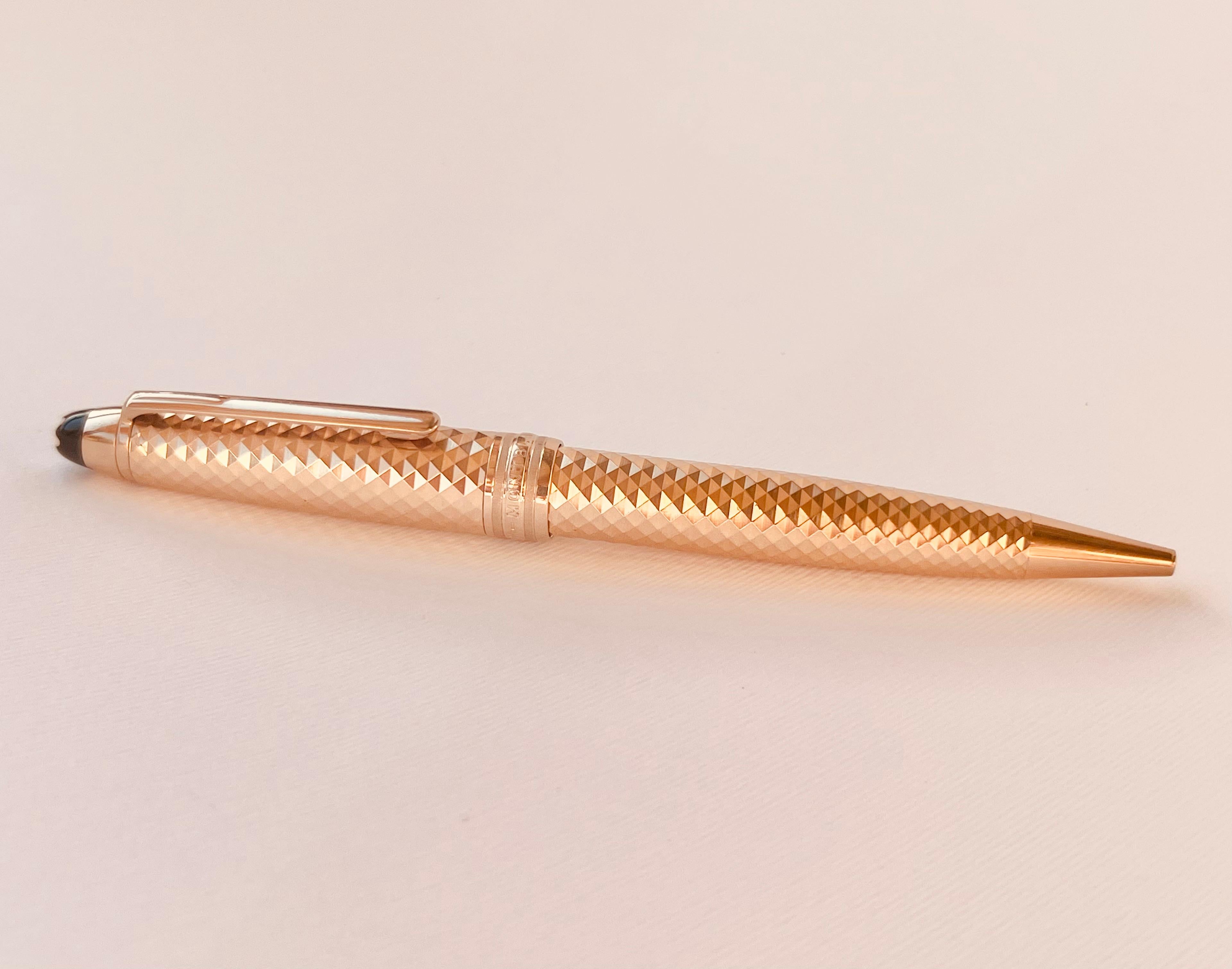 Women's or Men's Montblanc Meisterstuck Solitaire Geometric Dimension Ballpoint Pen For Sale