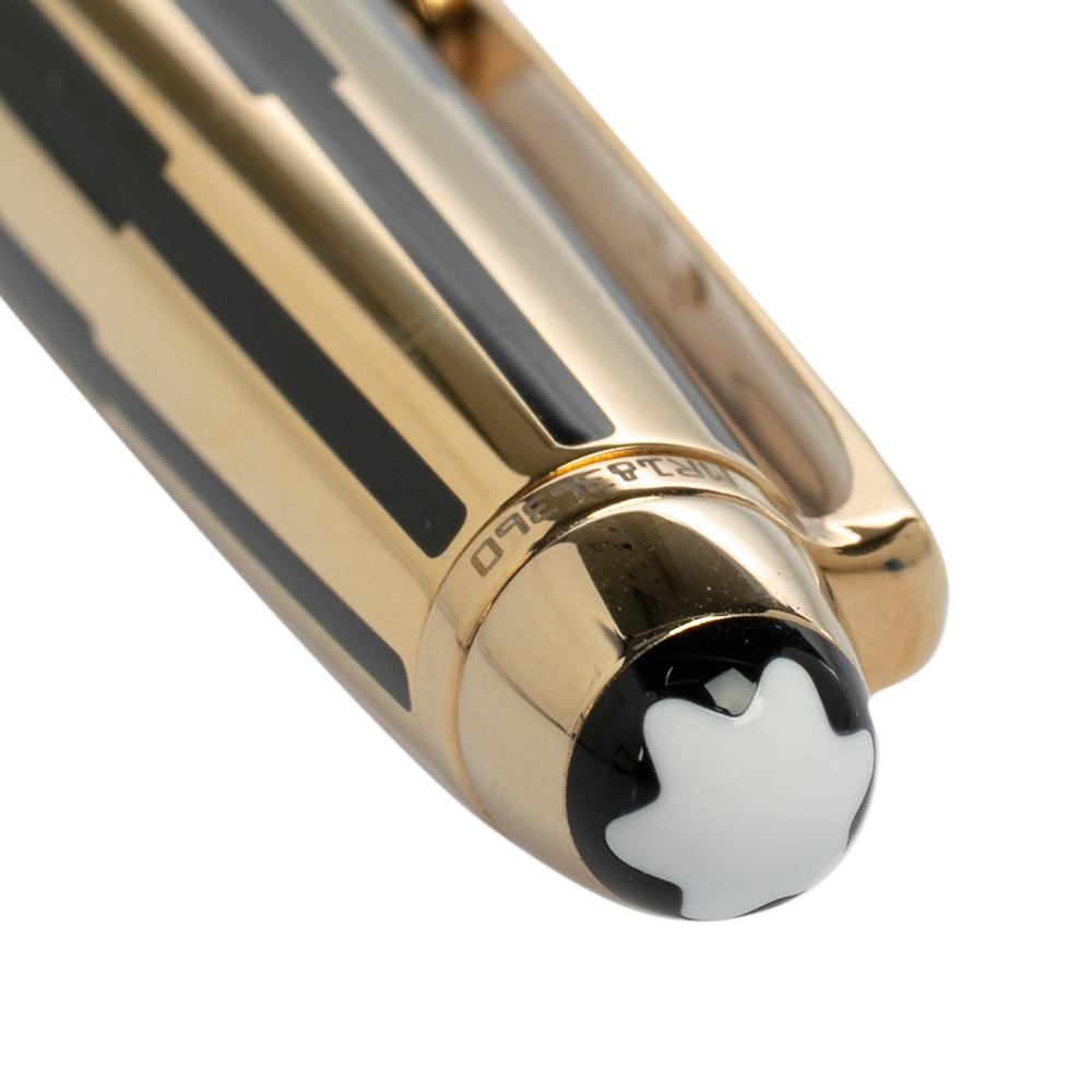 Women's Montblanc Meisterstuck Solitaire Gold & Black Ballpoint Pen