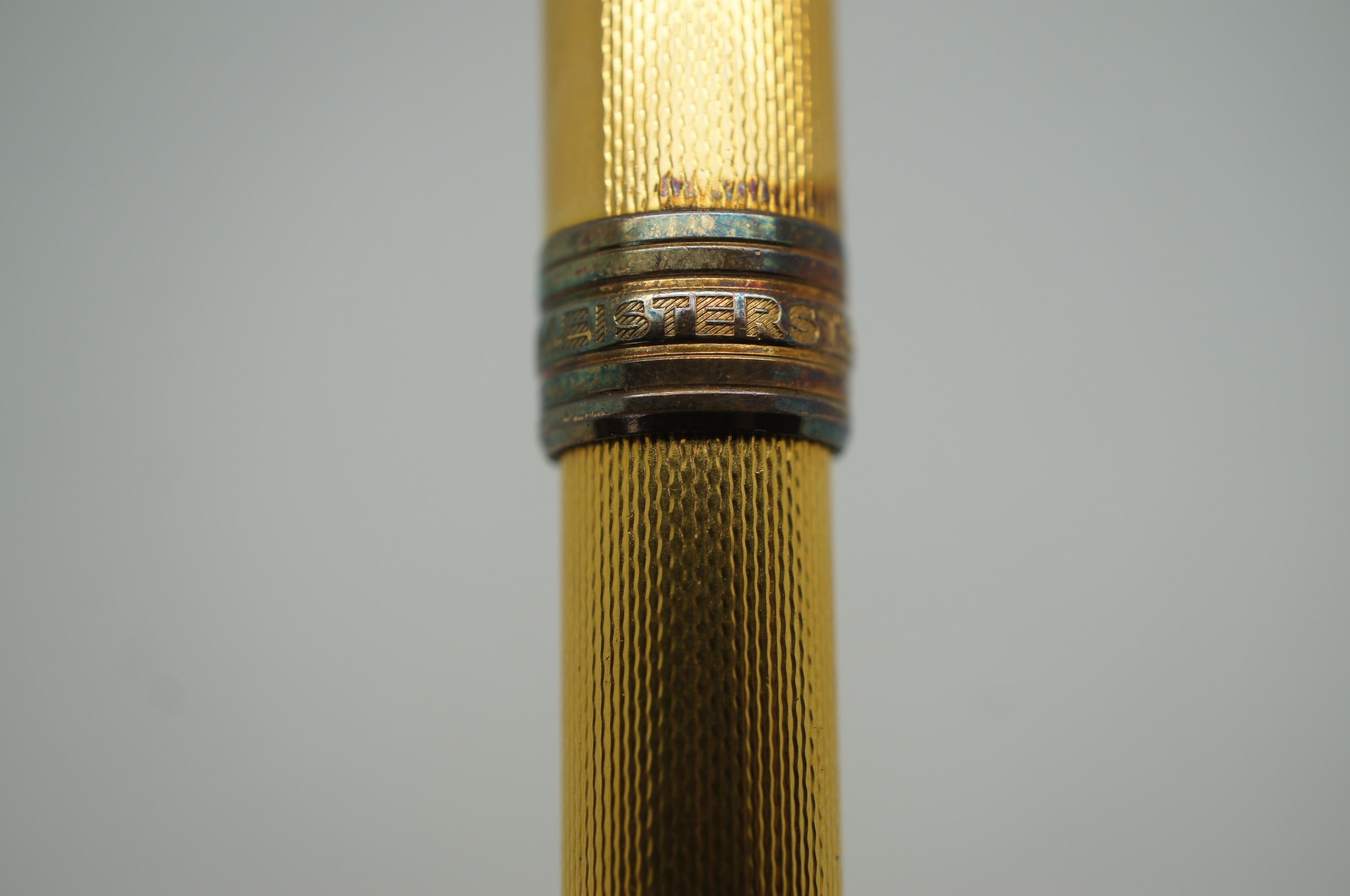 Montblanc Meisterstuck Solitaire Gold Plated Barley Ballpoint Pen, Germany, 1644 4
