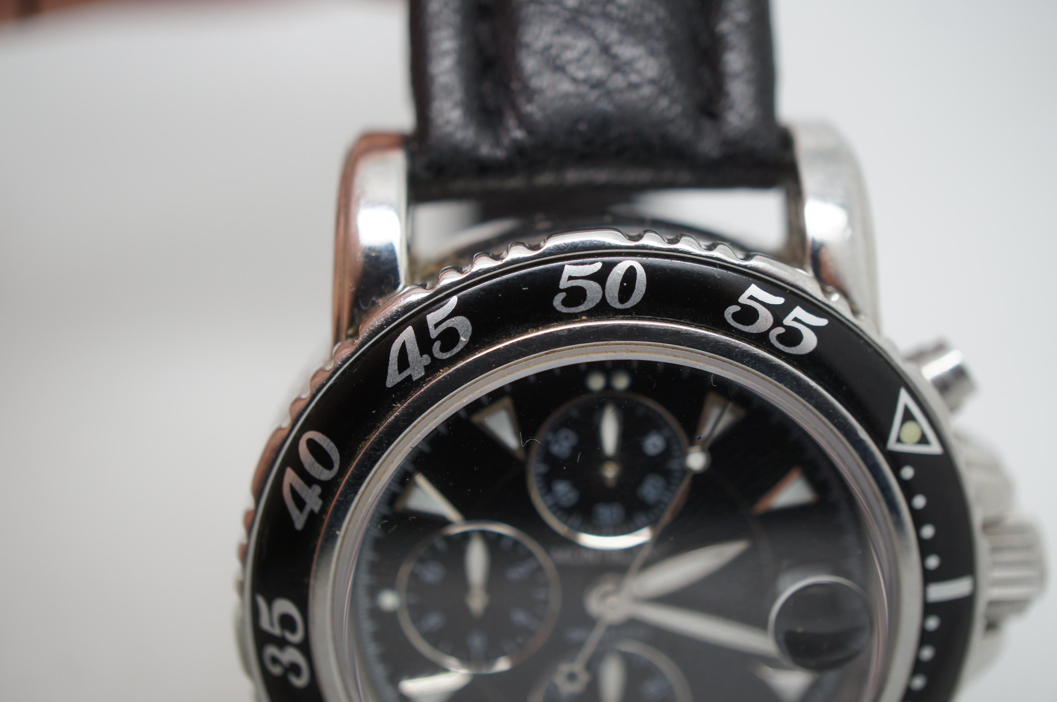 Montblanc Meisterstuck Sport 7037 Mens Chronograph Divers Wristwatch For Sale 2