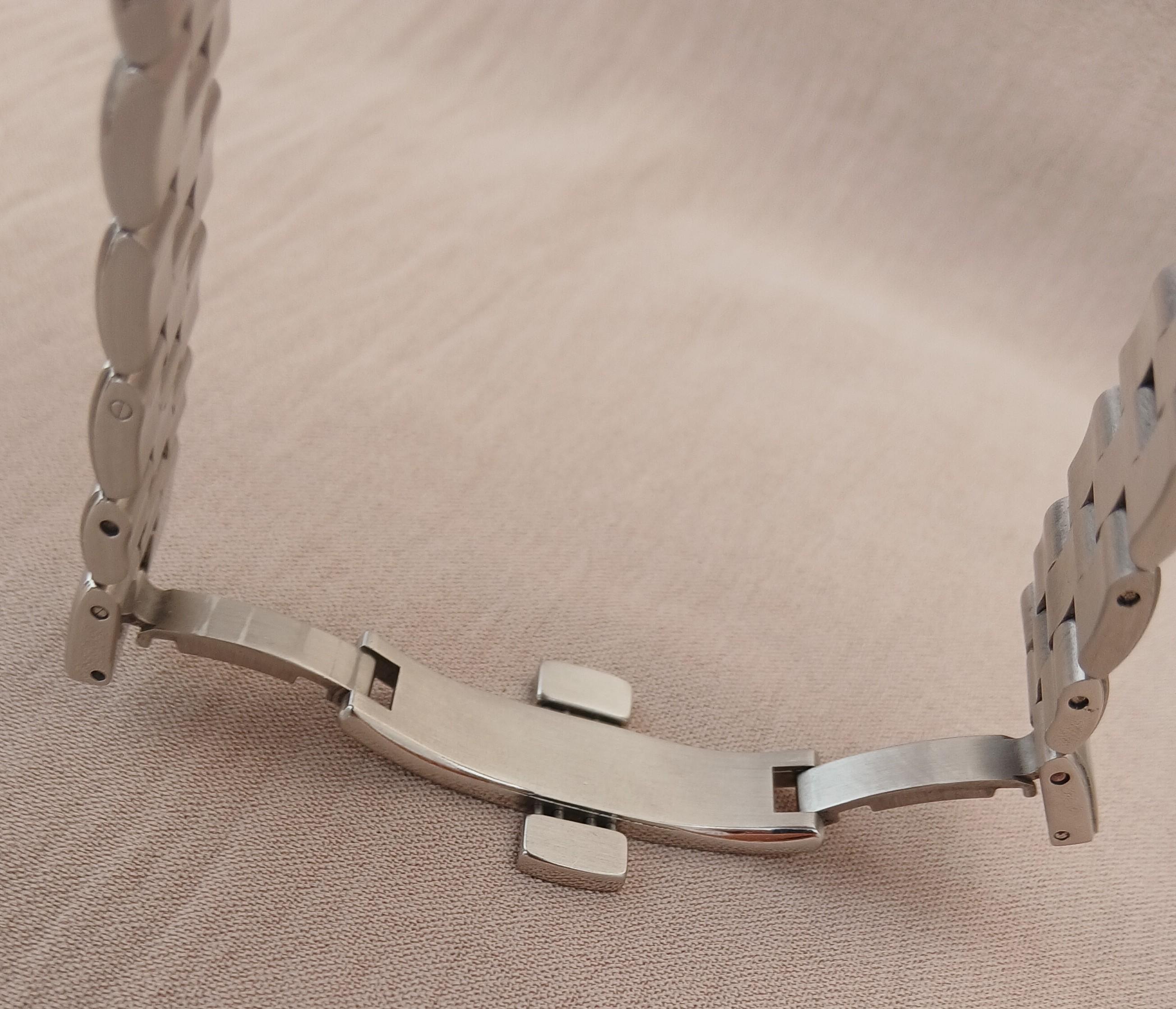 Montblanc Meisterstuck Stainless 7046 Acciaio Quadrante Nero Orologio Uomo In condizioni buone in vendita a Toronto, CA