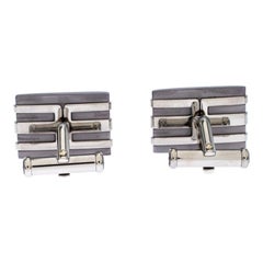 Montblanc Meisterstuck Stainless Steel & Tantalum Rectangular Cufflinks