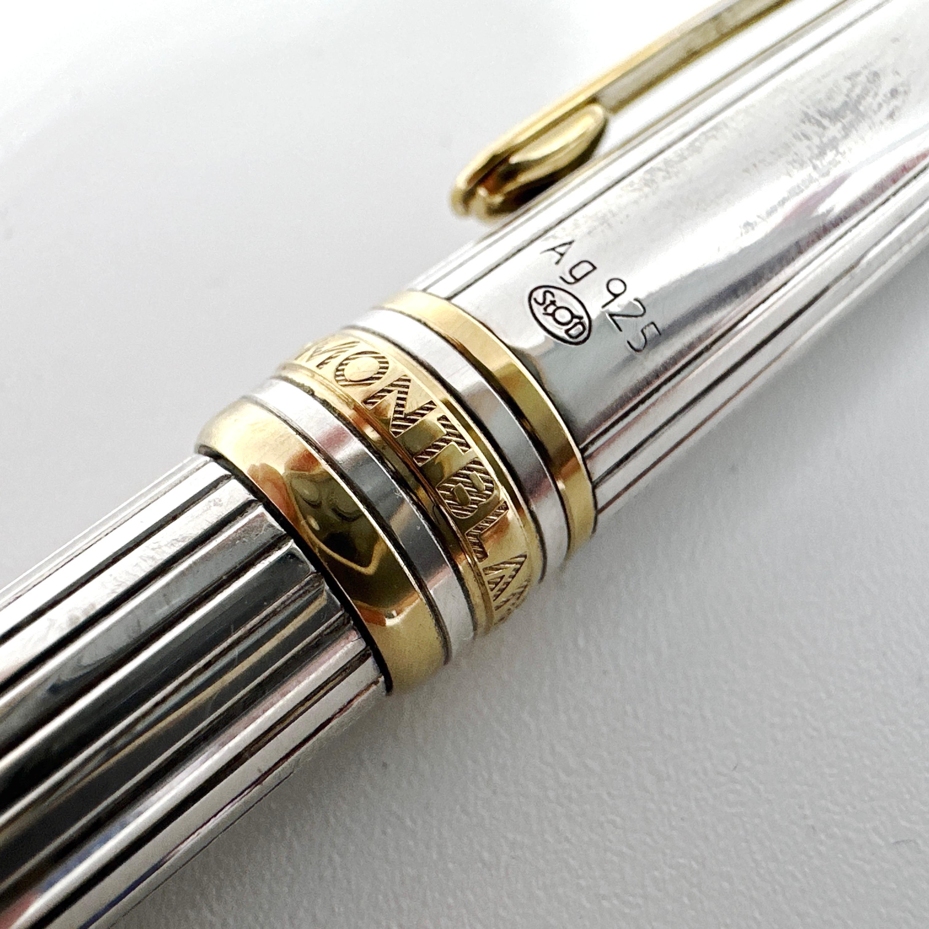 Montblanc Meisterstück Sterling Silber Kugelschreiber für Damen oder Herren