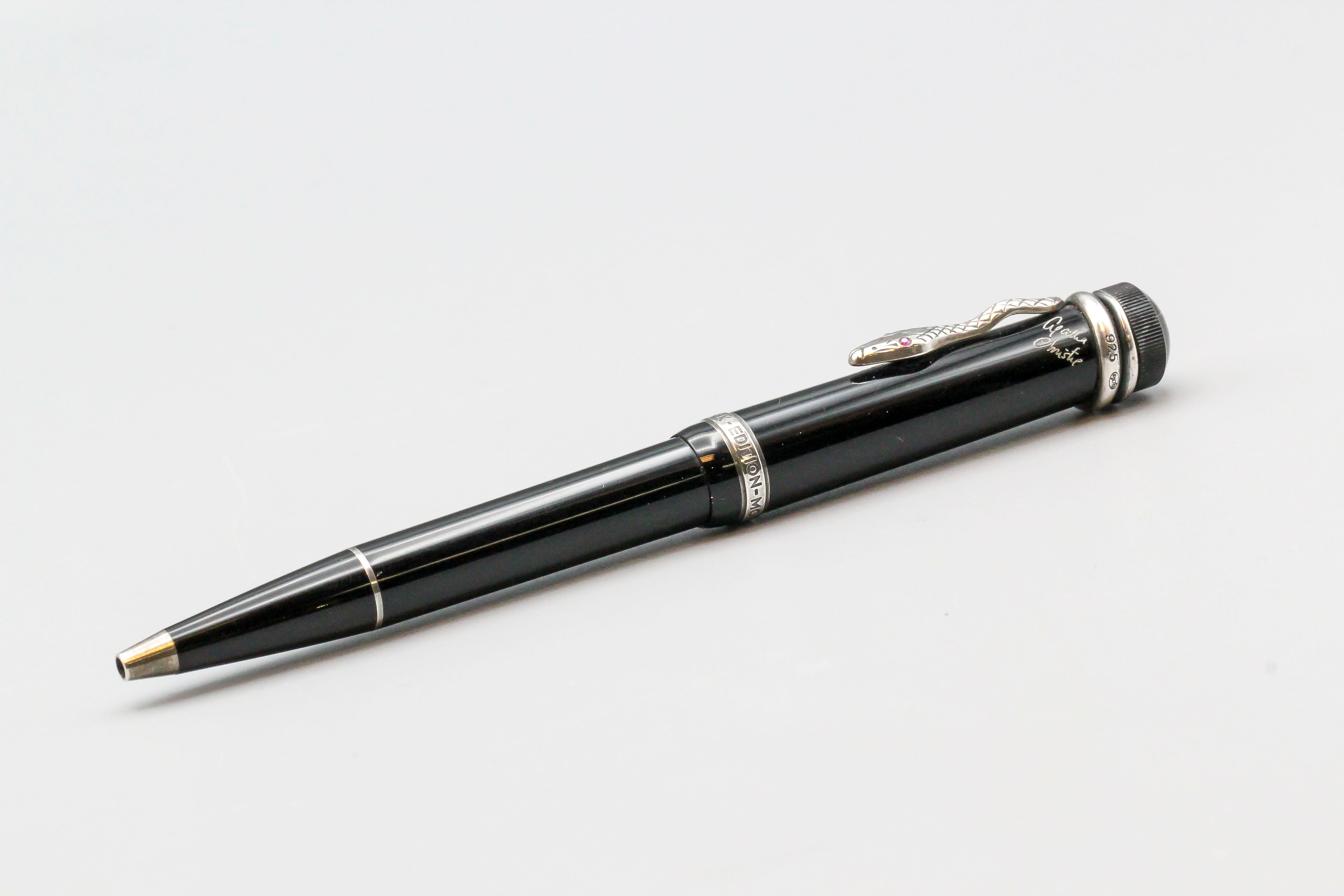 Montblanc Meisterstuck Writers Agatha Christie Limited Edition Silver BP Pen 2