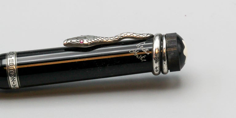 Montblanc Meisterstuck Writers Agatha Christie Limited Edition Silver BP Pen For Sale 1