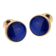 Montblanc Meisterstuck Yellow Gold and Lapis Cufflinks