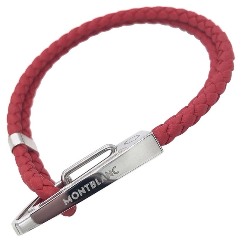 Montblanc Men's Red Woven Star Bracelet at 1stDibs