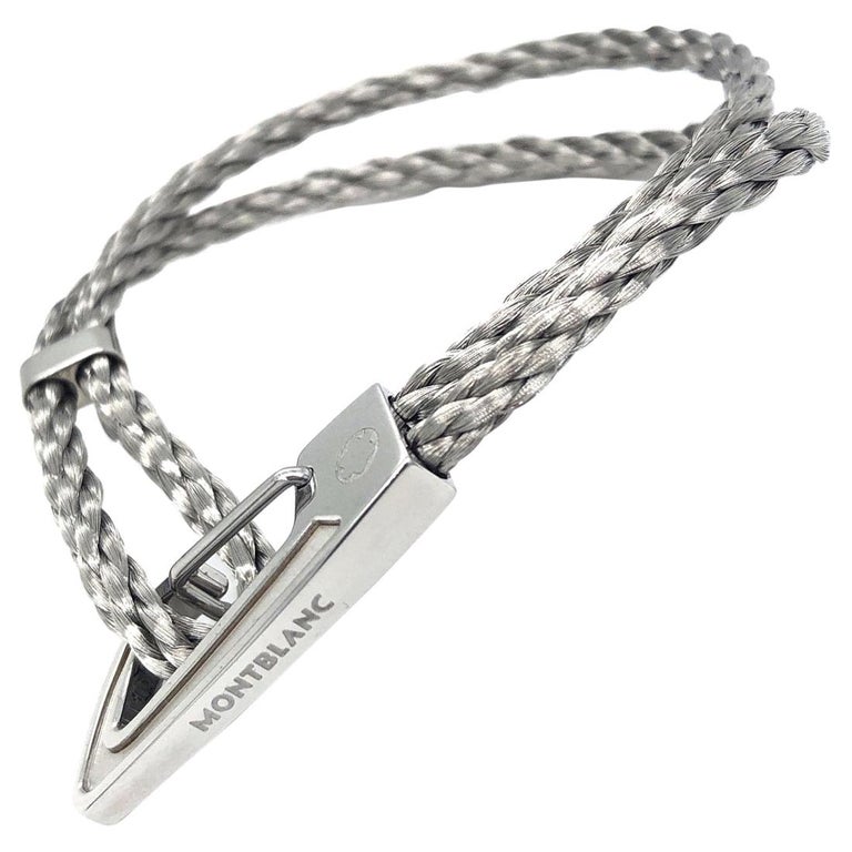 Montblanc Men's Steel Woven Bracelet at 1stDibs | mont blanc mens bracelet, mont  blanc necklace men's, montblanc men's bracelet