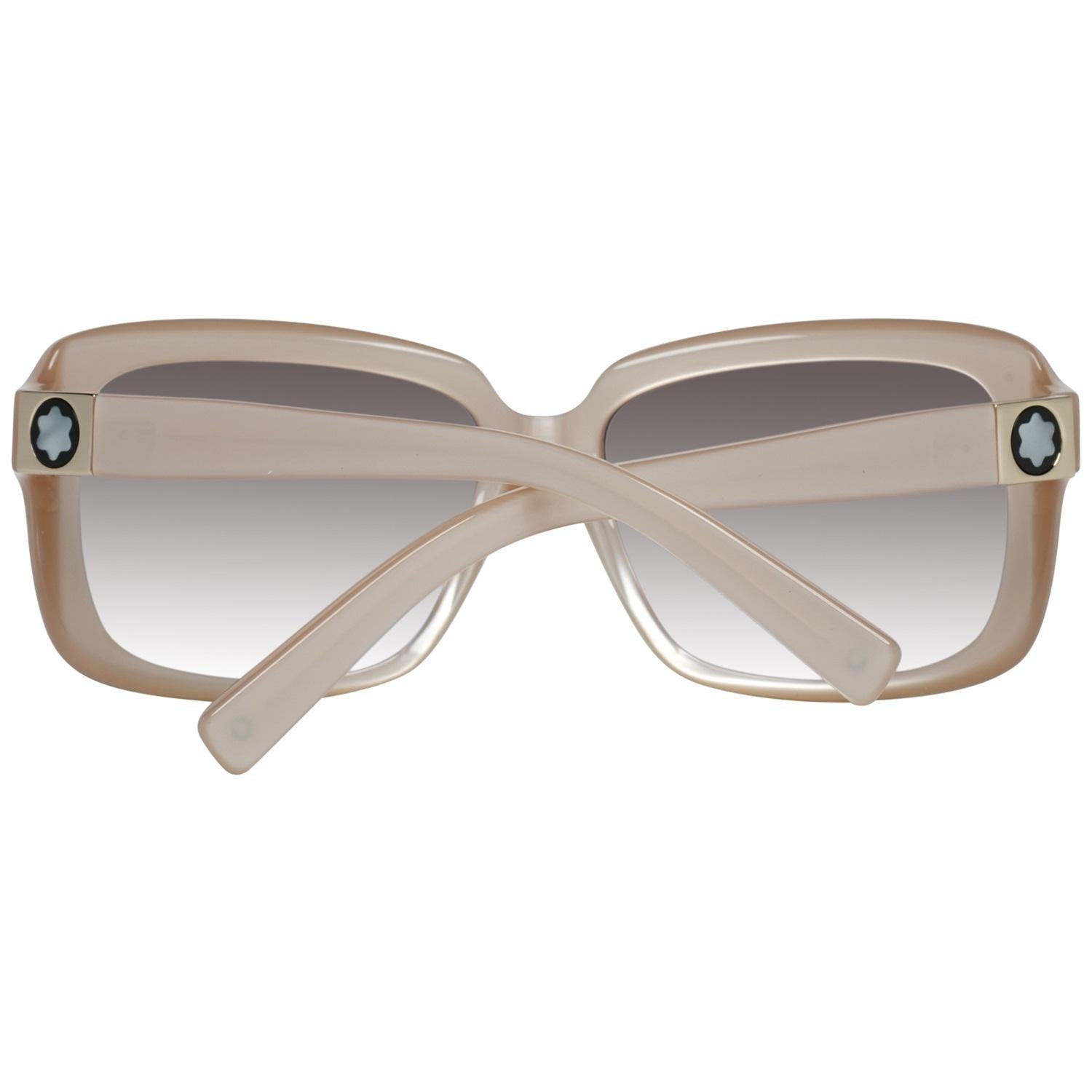 Montblanc Mint Women Beige Sunglasses MB466S 5974F 59-16-141 mm In Excellent Condition In Rome, Rome