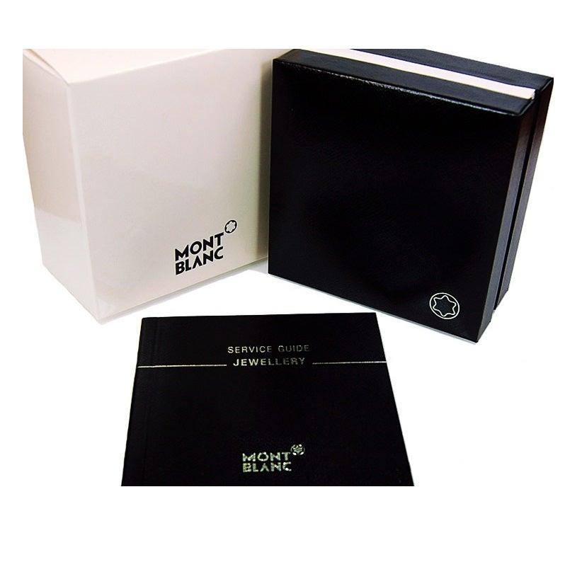 montblanc steel and black carbon money clip 104731