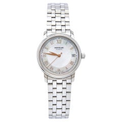 Montblanc Mother Of Pearl Stainless Steel Tradition 114367 Women's Wristwatch 32
