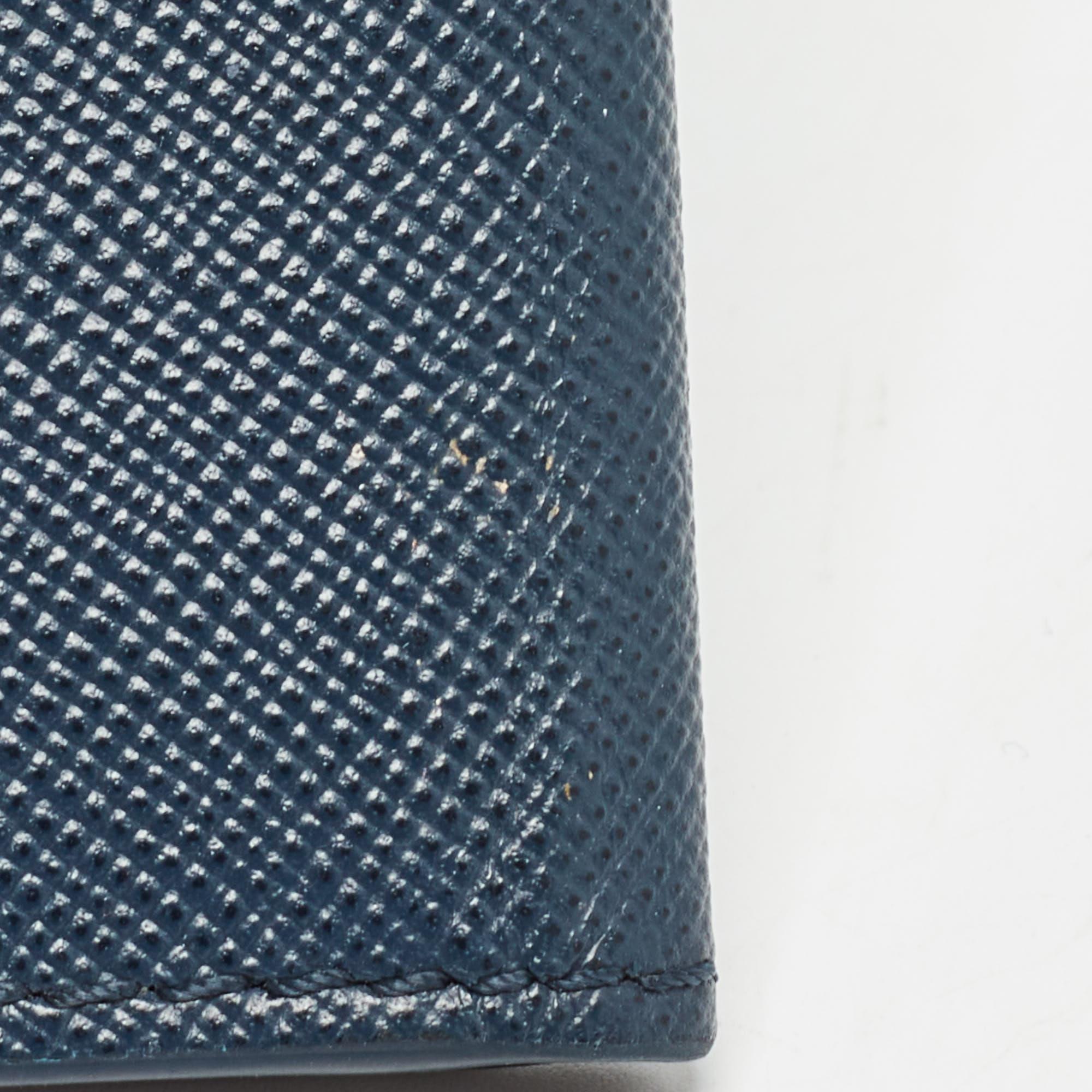 Men's Montblanc Navy Blue Leather Sartorial Passport Holder