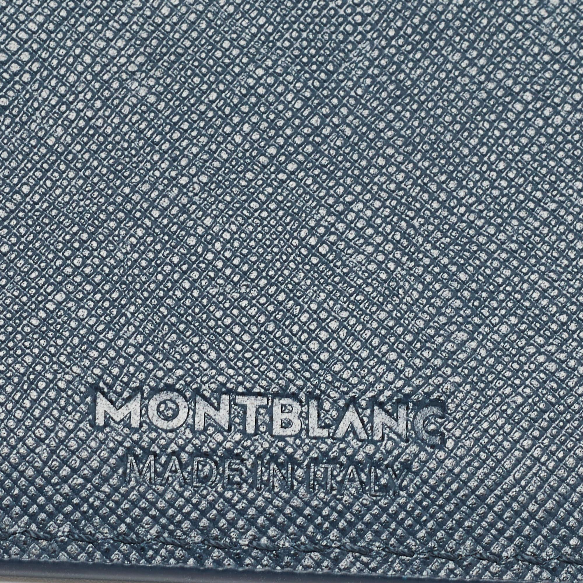 Montblanc Navy Blue Leather Sartorial Passport Holder 1