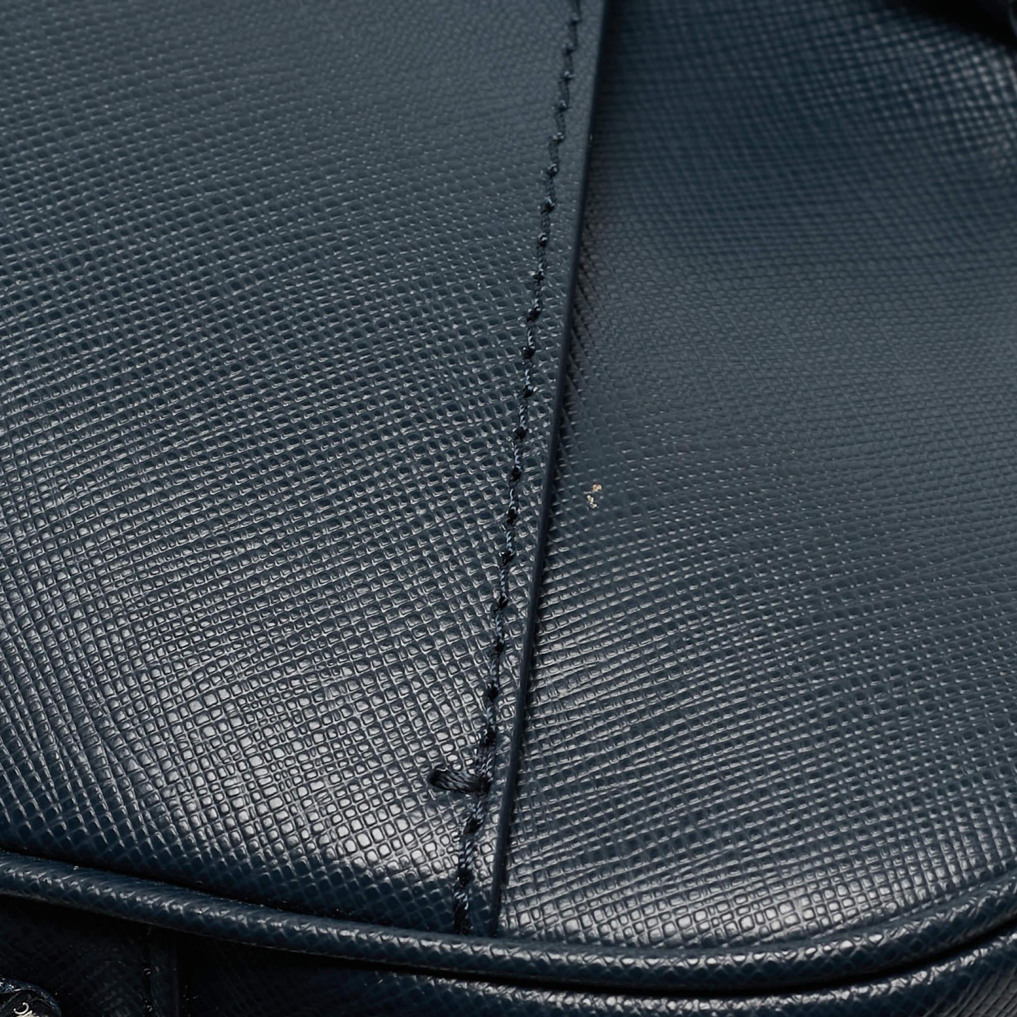 Men's Montblanc Navy Blue Leather Sartorial Ultra Slim Document Case Bag