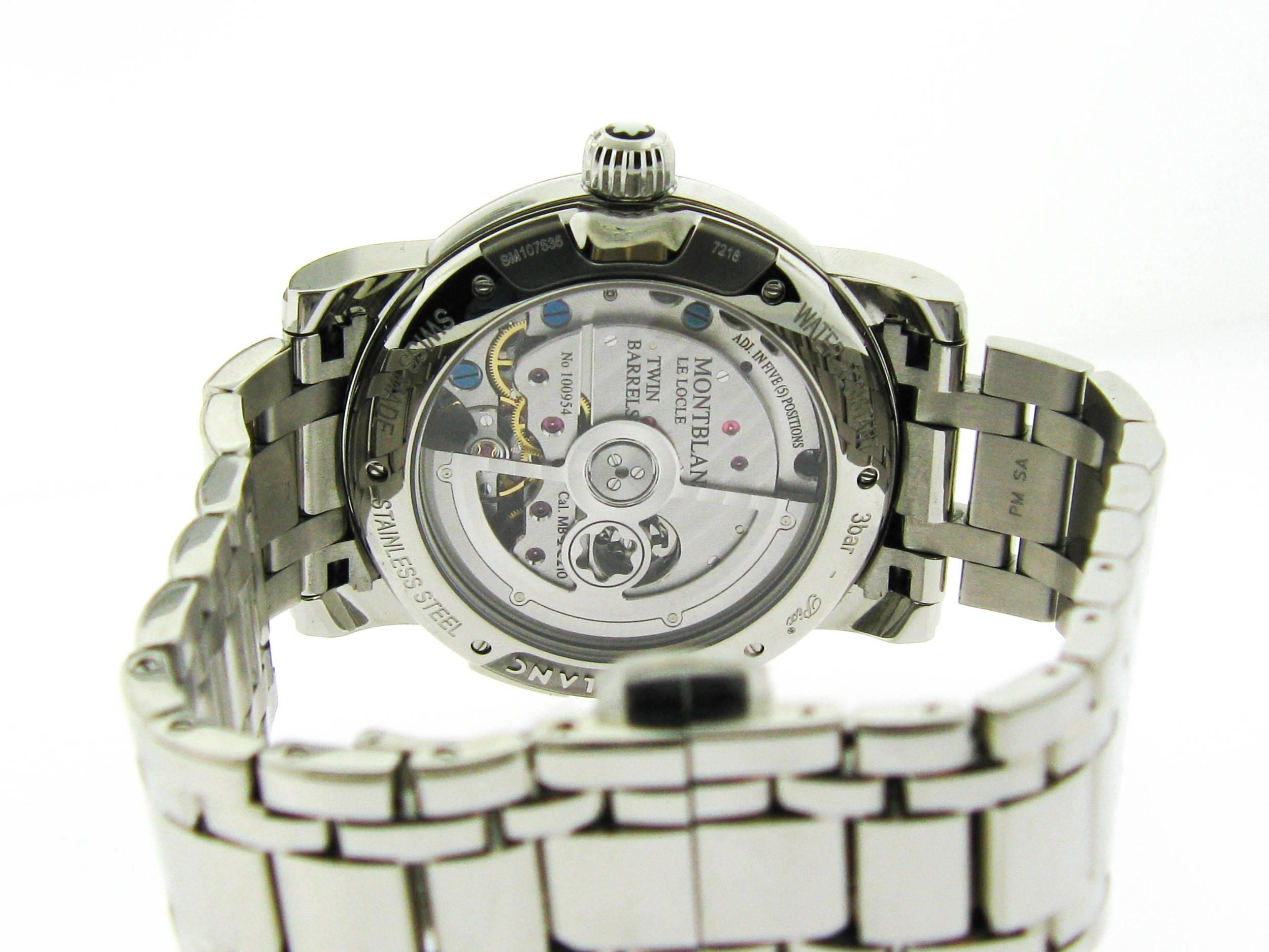 Modern Montblanc Stainless Steel Nicolas Rieussec Chronograph Automatic Wristwatch