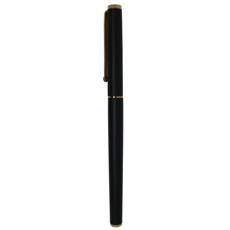 Montblanc Noblesse Matte Black Fountain Pen With Gold Trim Germany 585 at  1stDibs | montblanc noblesse germany
