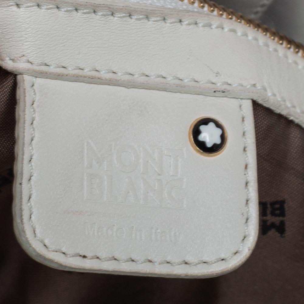Montblanc Off White Nylon e Pelle Starisma Dalila Drawstring Hobo 2
