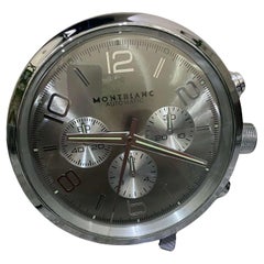 Vintage Montblanc Officially Certified Silver Chrome Wall Clock 