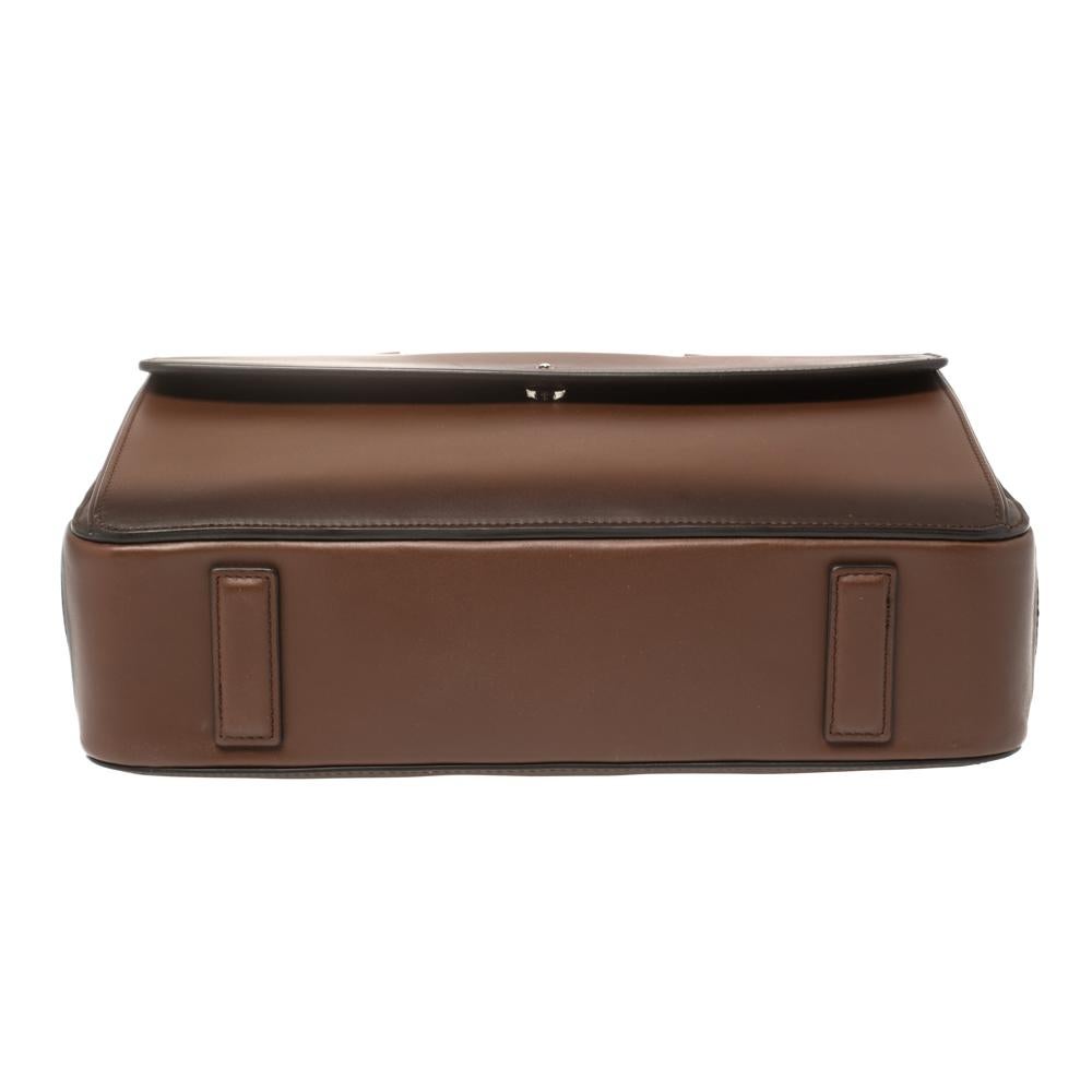 Montblanc Ombre Brown Leather Meisterstuck Flap Pocket Briefcase 6