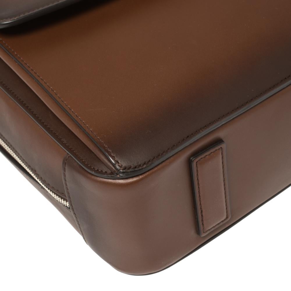 Montblanc Ombre Brown Leather Meisterstuck Flap Pocket Briefcase 8