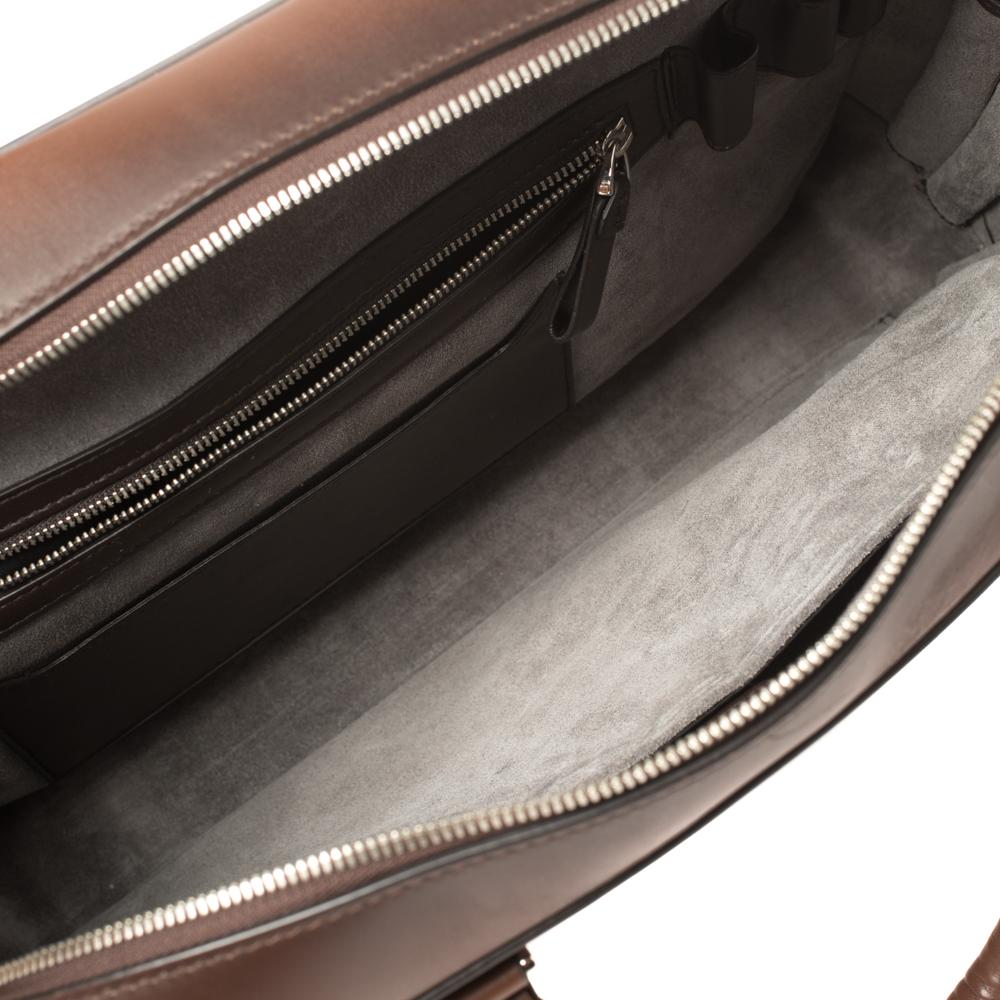 Montblanc Ombre Brown Leather Meisterstuck Flap Pocket Briefcase 2
