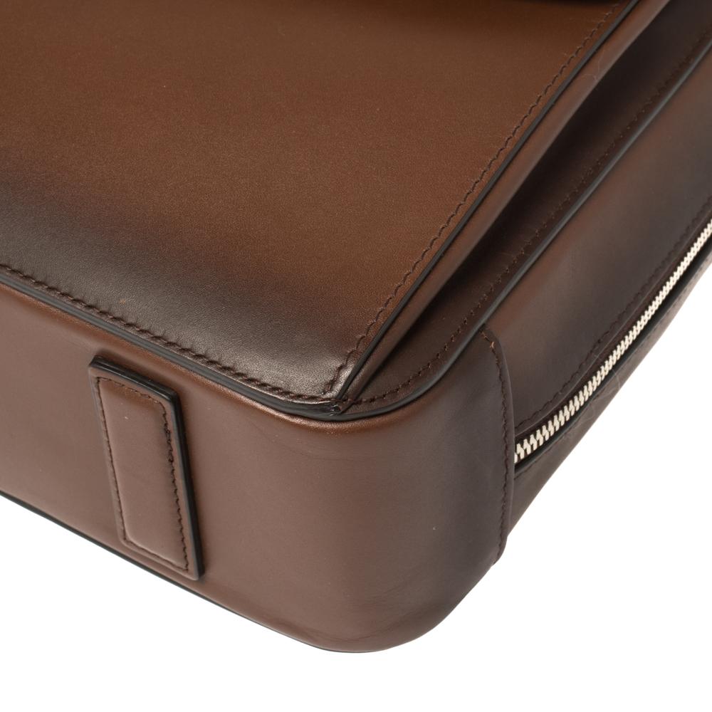 Montblanc Ombre Brown Leather Meisterstuck Flap Pocket Briefcase 5