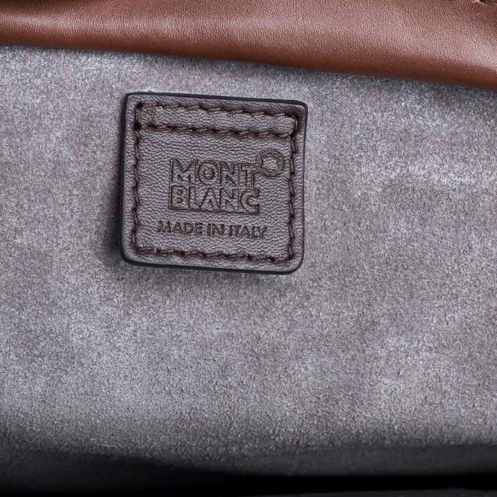 Men's Montblanc Ombre Brown Leather Meisterstück Sfumato Briefcase