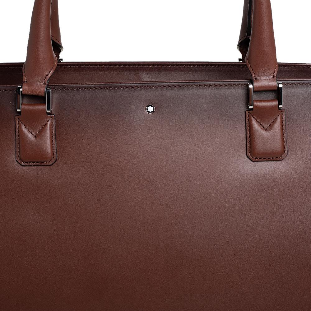 Montblanc Ombre Brown Leather Meisterstück Sfumato Briefcase 1