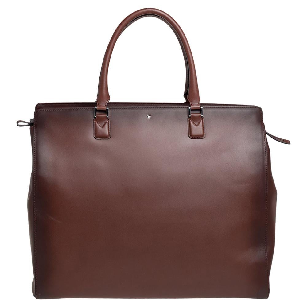 Montblanc Ombre Brown Leather Meisterstück Sfumato Briefcase