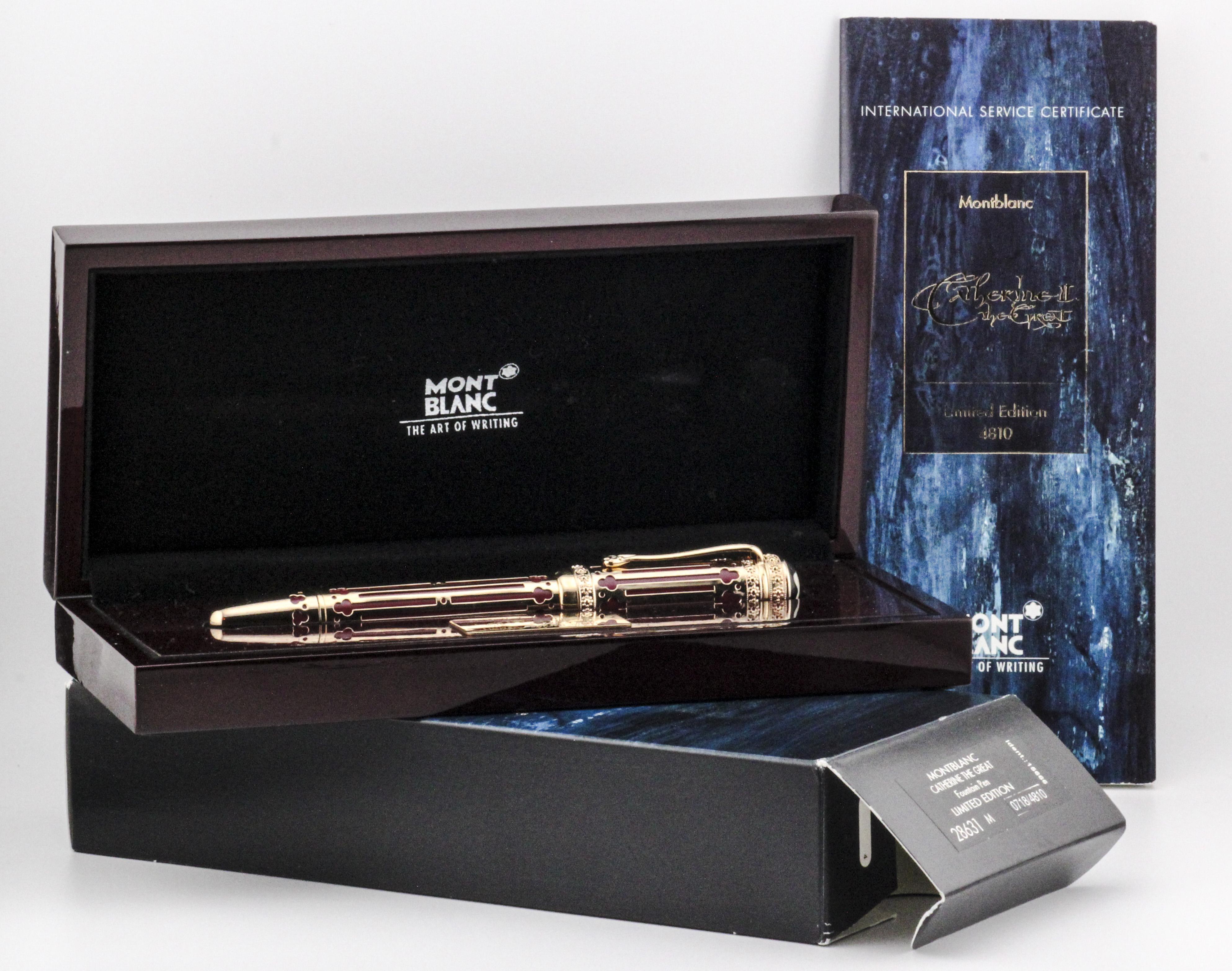 Le stylo plume Montblanc Patron of the Art Edition Catherine the Great rend hommage à l'une des figures les plus influentes de l'histoire, l'illustre impératrice de Russie, Catherine la Grande. Cet opulent instrument d'écriture incarne la grandeur