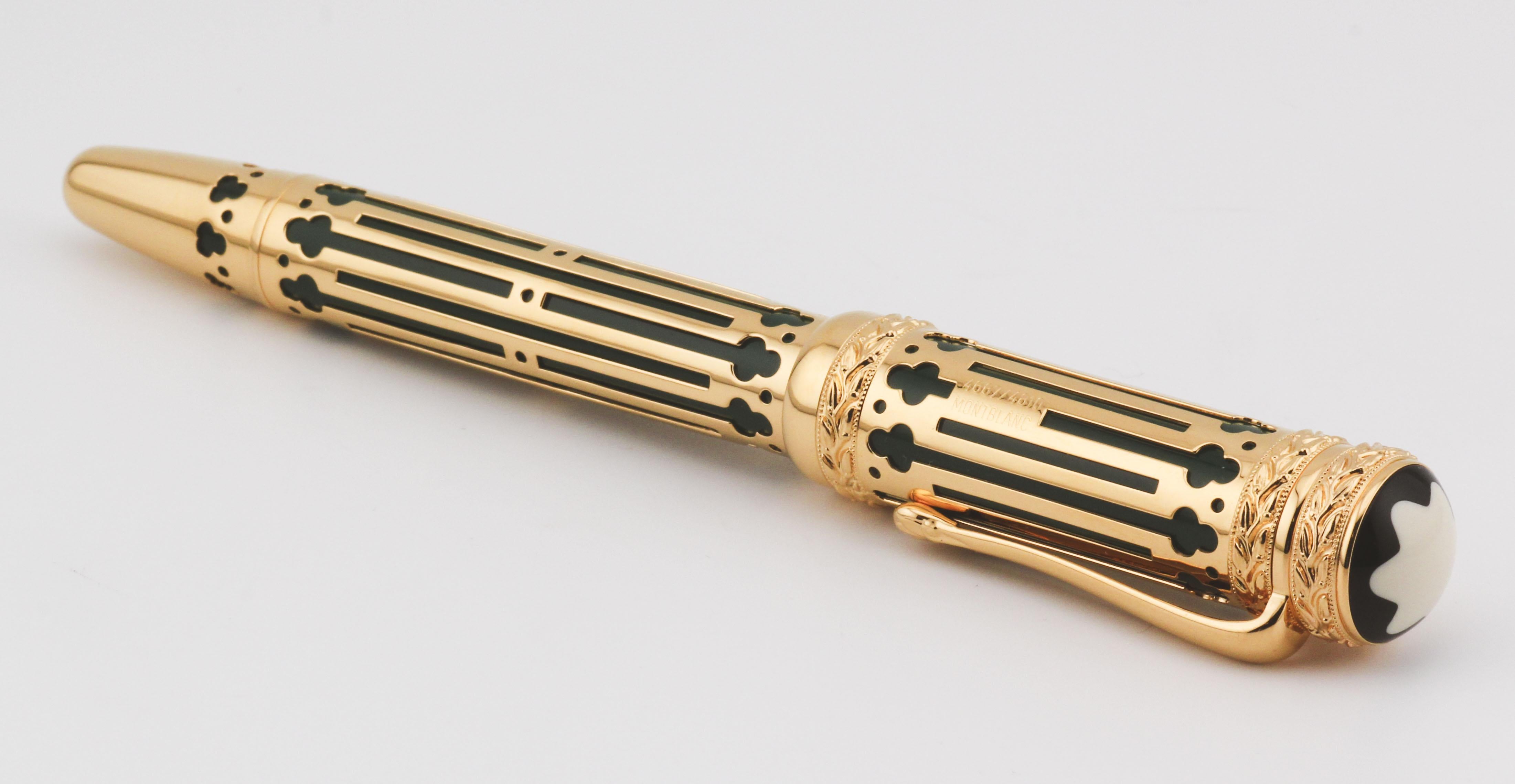 Montblanc Patron of the Art Edition Peter der Große Füllfederhalter 4810 Box Papiere im Zustand „Hervorragend“ im Angebot in Simpsonville, SC