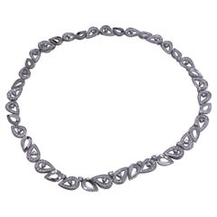 Montblanc Petales de Rose 18K White Gold Diamond Motif Necklace