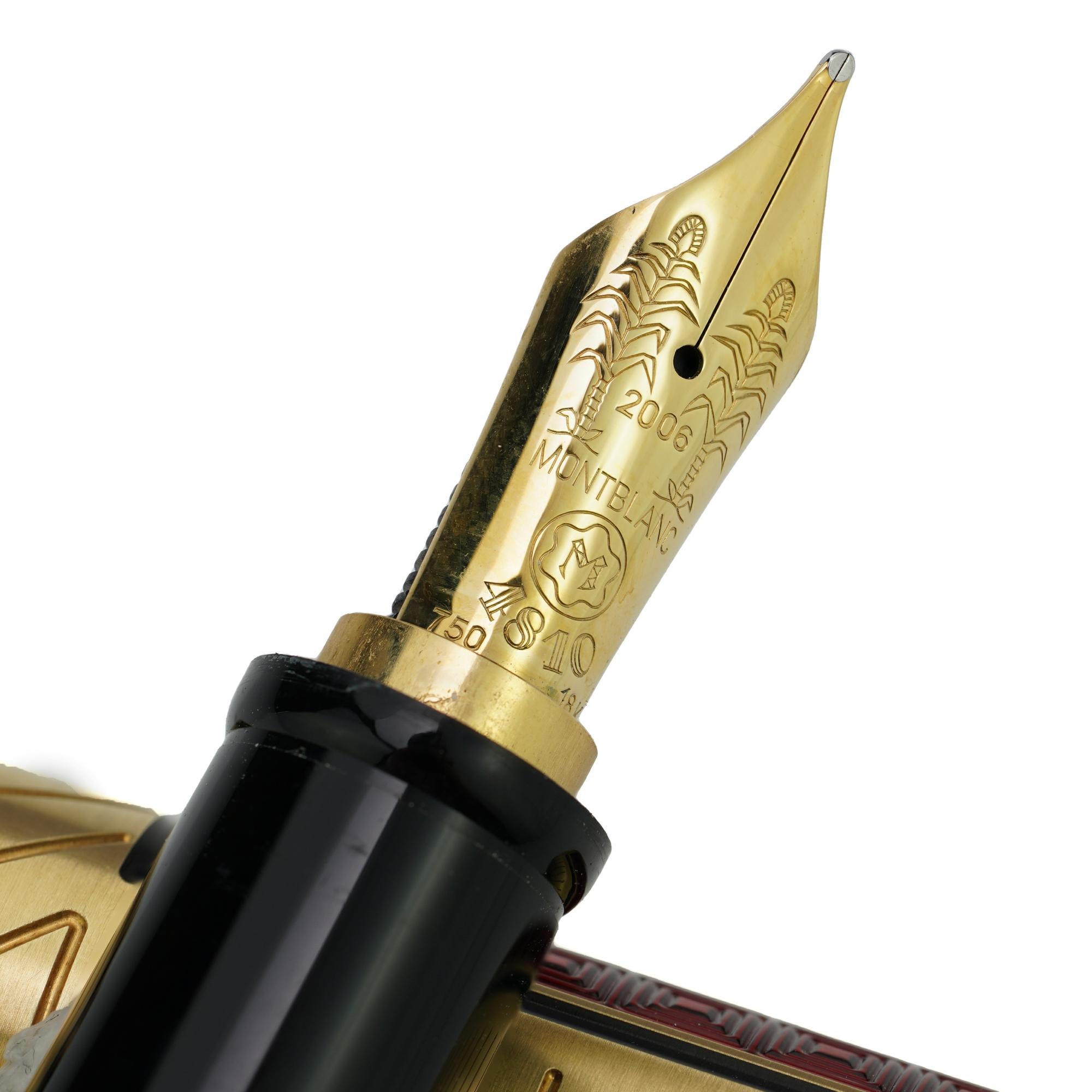 Women's or Men's Montblanc, Piston Fountain Pen, Patron of the Art Sir Henry Tate 888 Limited For Sale