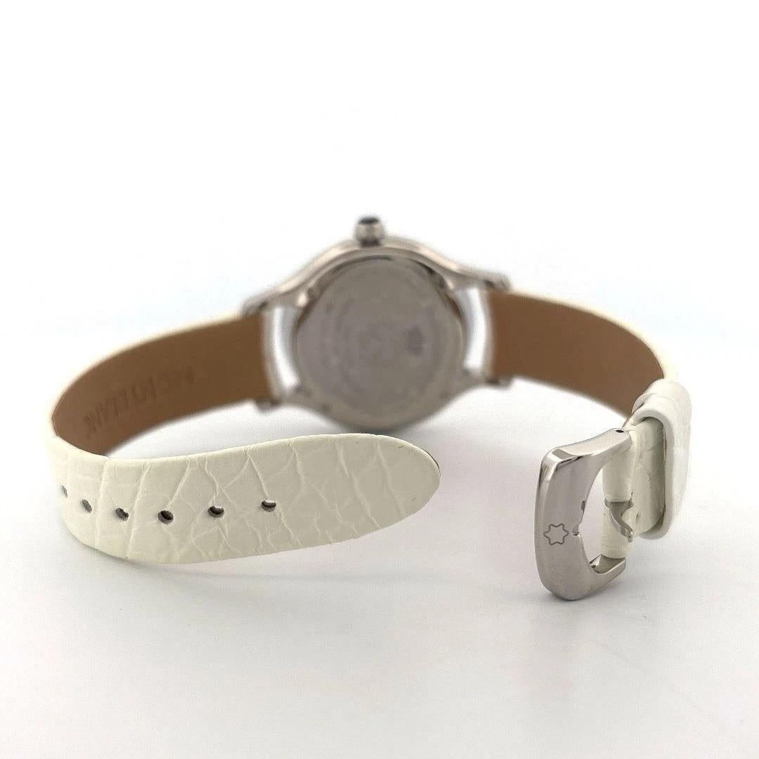 Taille poire Montblanc Princesse Grace de Monaco  106499 Diamond Dial White Watch New in Box en vente