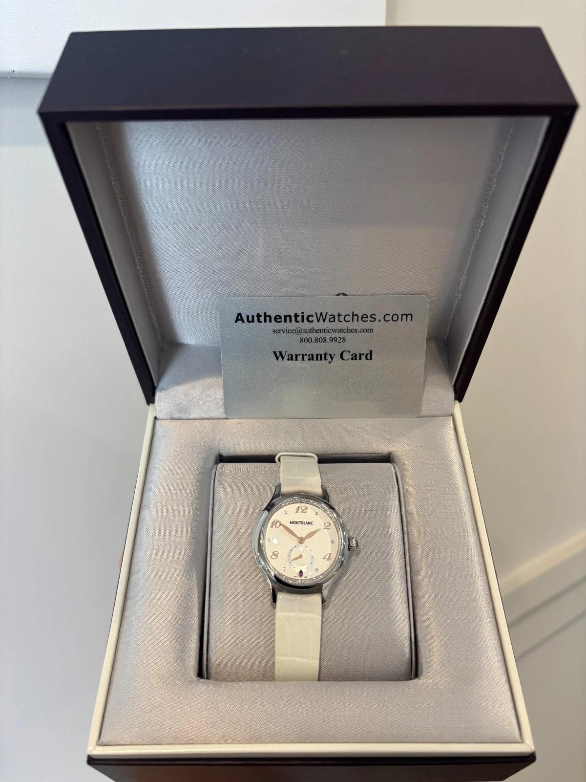 Montblanc Princesse Grace de Monaco  106499 Diamond Dial White Watch New in Box en vente 3