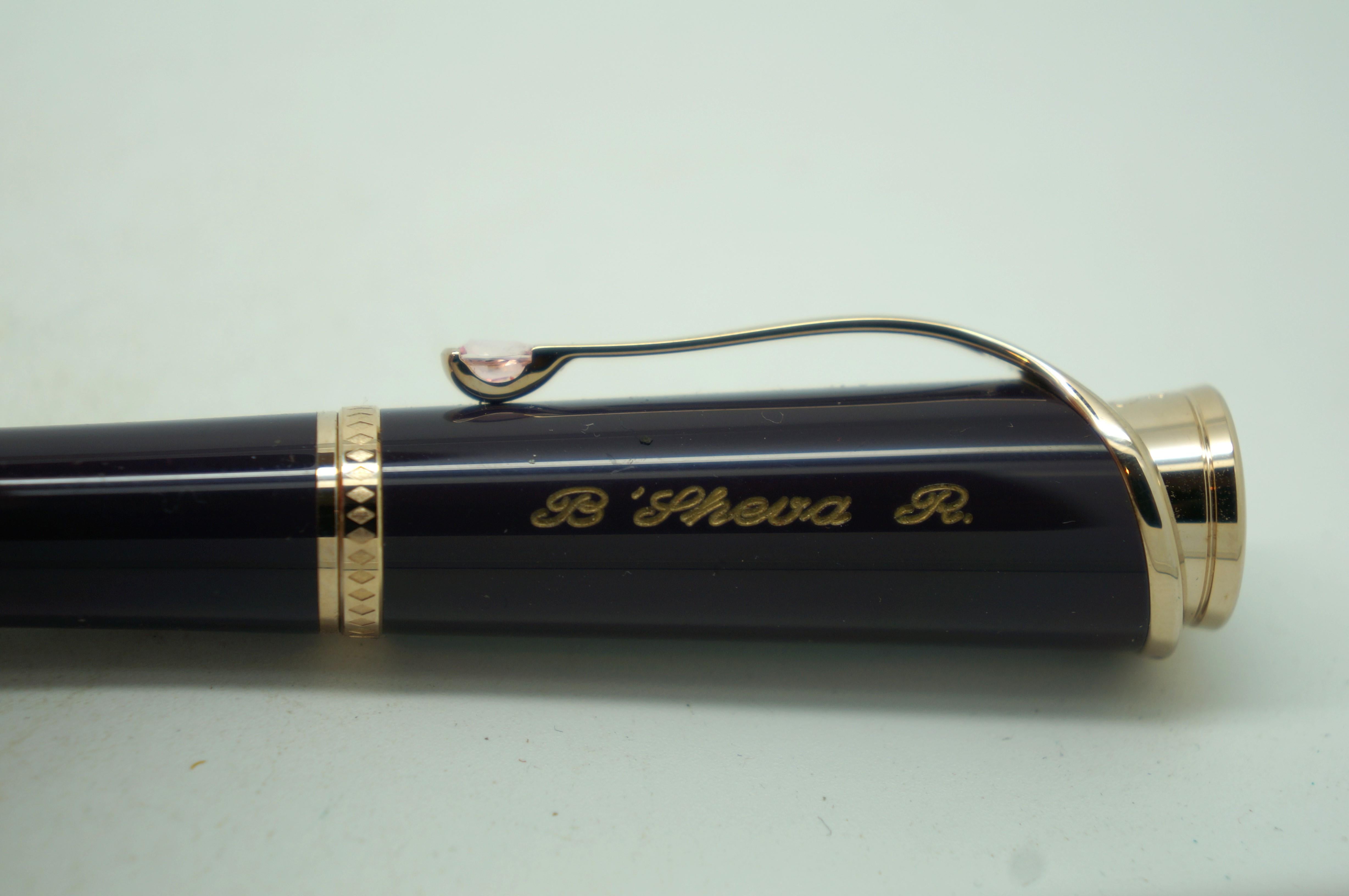 Montblanc Princesse Grace de Monaco Collection Purple Ballpoint Pen Original Box 1