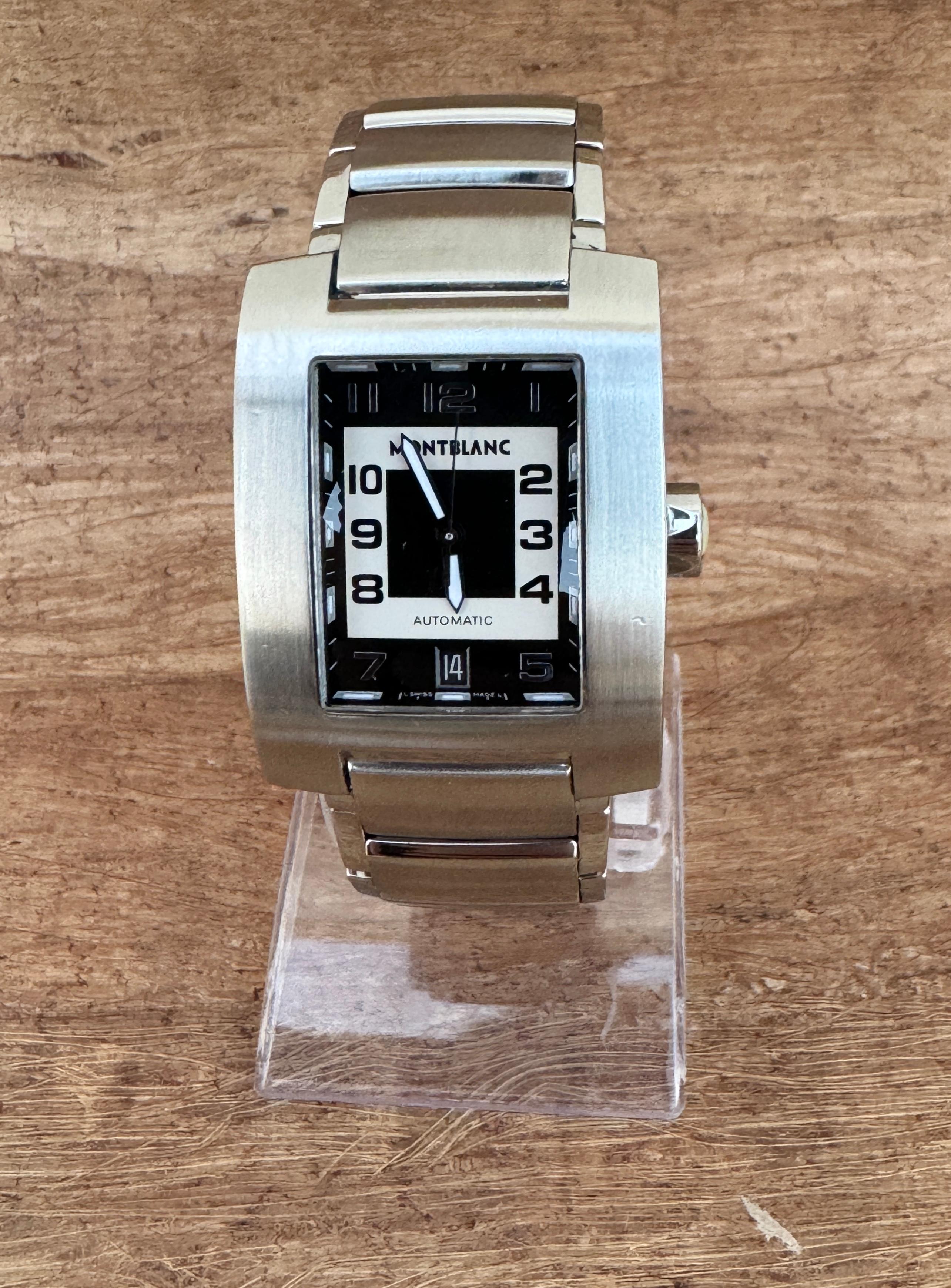 Montblanc Profile 7058 Stainless Steel Automatic Watch For Sale 9