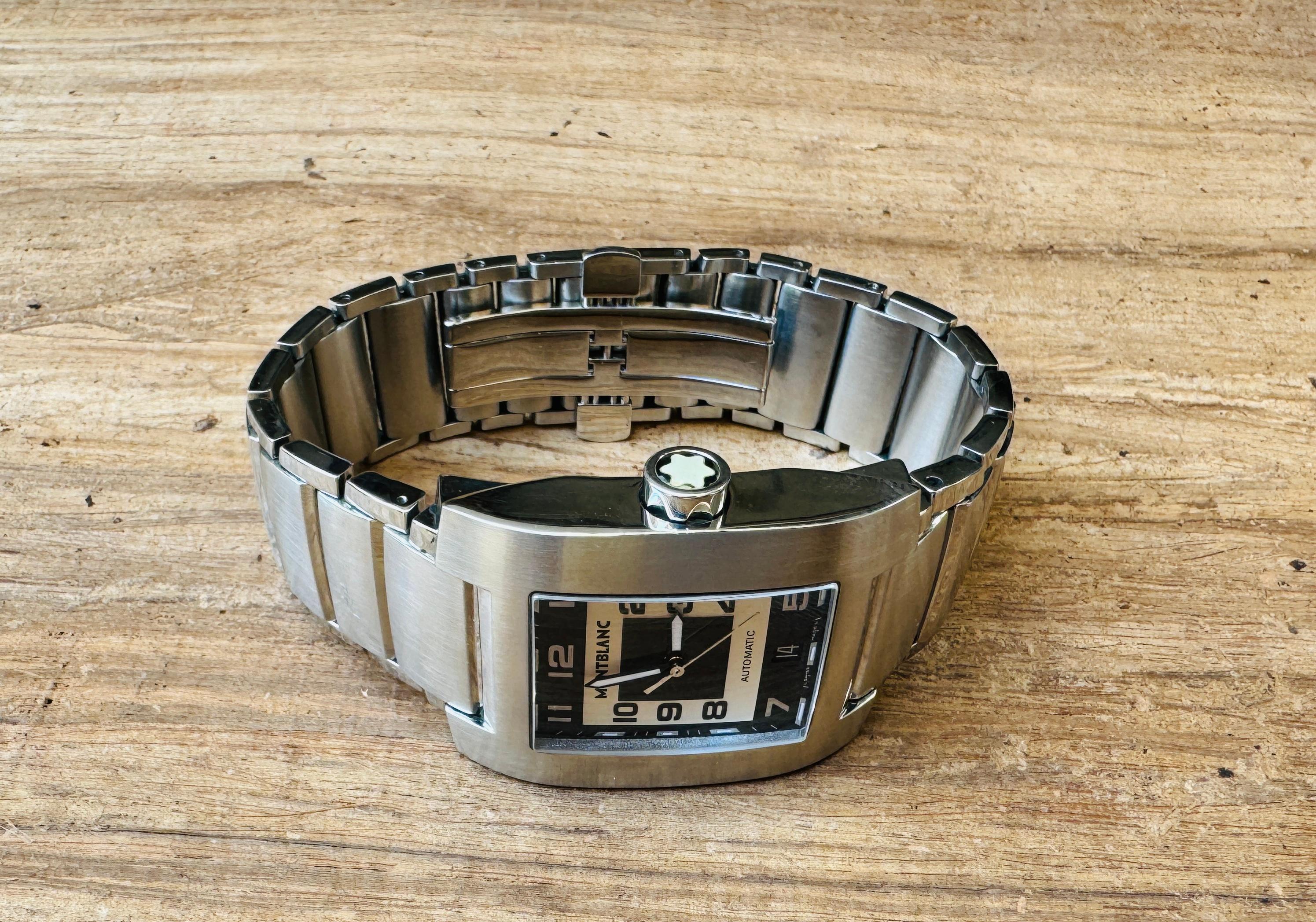 Montblanc Profile 7058 Stainless Steel Automatic Watch For Sale 11