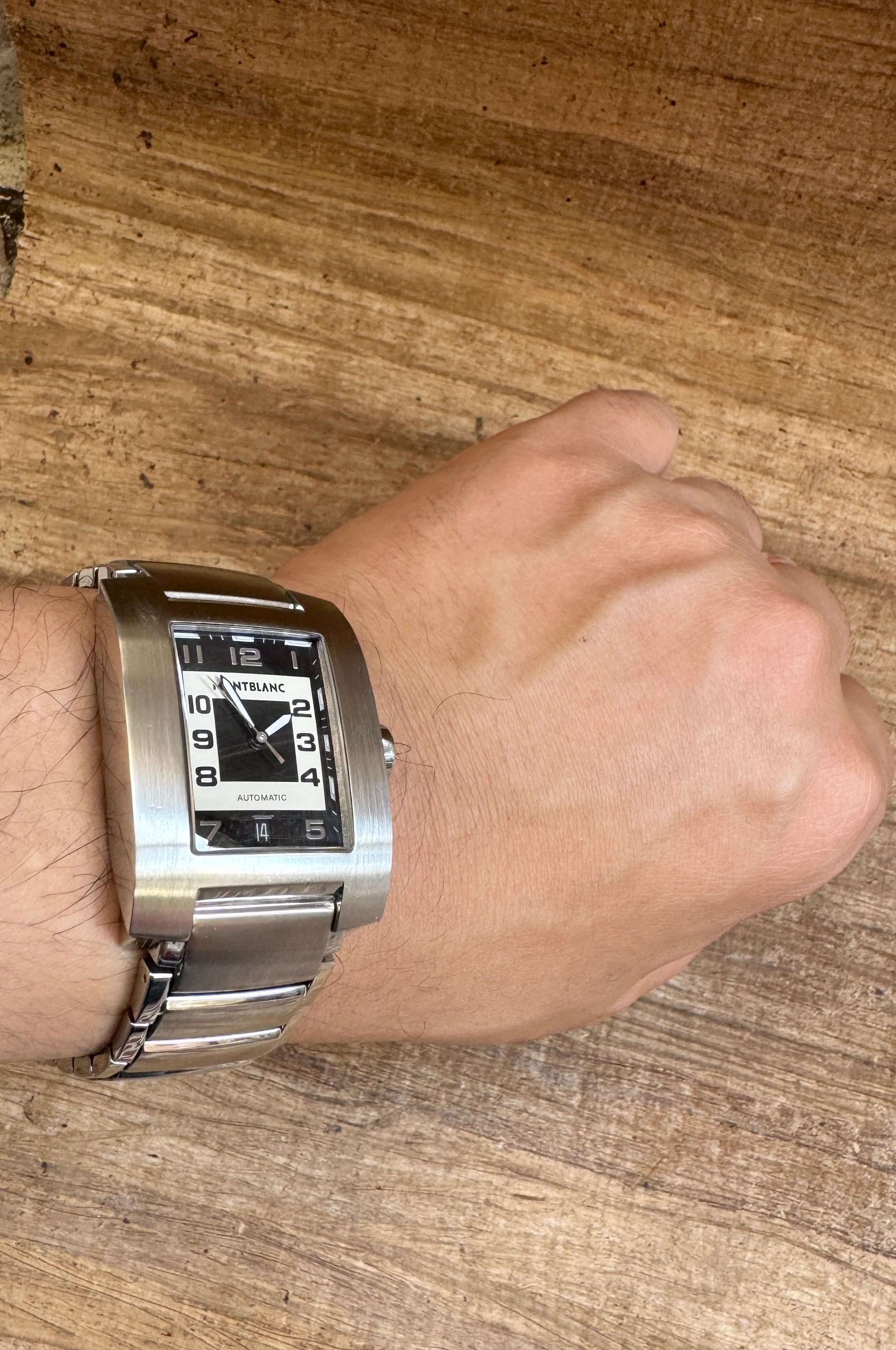 Montblanc Profile 7058 Stainless Steel Automatic Watch For Sale 13